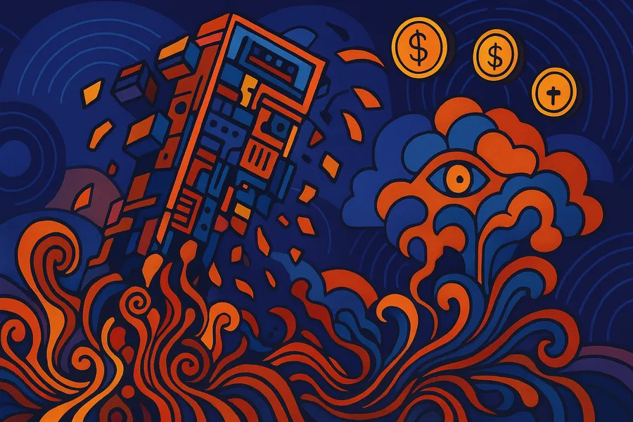 A developer looking at a memory graph climbing out of control